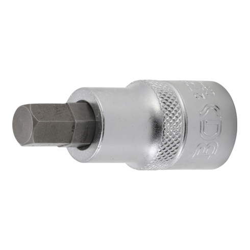 BGS Bit-Einsatz 2736, Länge 55 mm, Antrieb Innenvierkant 12,5 mm (1/2"), Innensechskant 3/8"