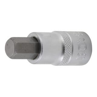 BGS Bit-Einsatz 2737, Länge 55 mm, Antrieb Innenvierkant 12,5 mm (1/2"), Innensechskant 15/32"