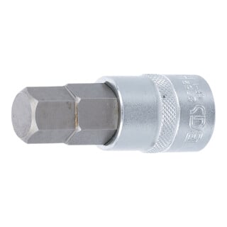 BGS Bit-Einsatz 2752, Länge 70 mm, Antrieb Innenvierkant 12,5 mm (1/2"), Innensechskant 11/16"