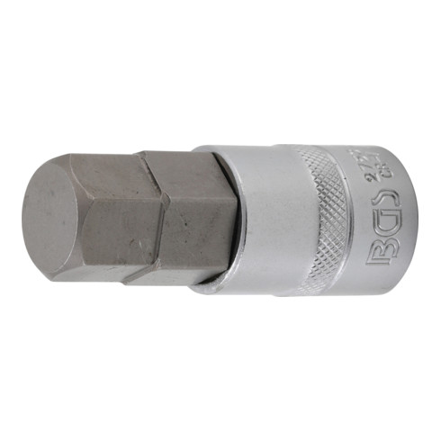 BGS Bit-Einsatz 2753, Länge 70 mm, Antrieb Innenvierkant 12,5 mm (1/2"), Innensechskant 13/16"