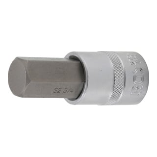 BGS Bit-Einsatz 2754, Länge 70 mm, Antrieb Innenvierkant 12,5 mm (1/2"), Innensechskant 3/4"