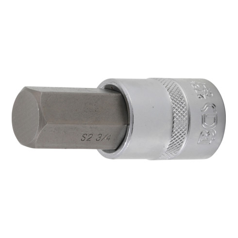 BGS Bit-Einsatz 2754, Länge 70 mm, Antrieb Innenvierkant 12,5 mm (1/2"), Innensechskant 3/4"