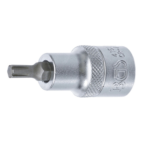 BGS Bit-Einsatz 4151, Antrieb Innenvierkant 12,5 mm (1/2"), Keil-Profil (für RIBE) M6