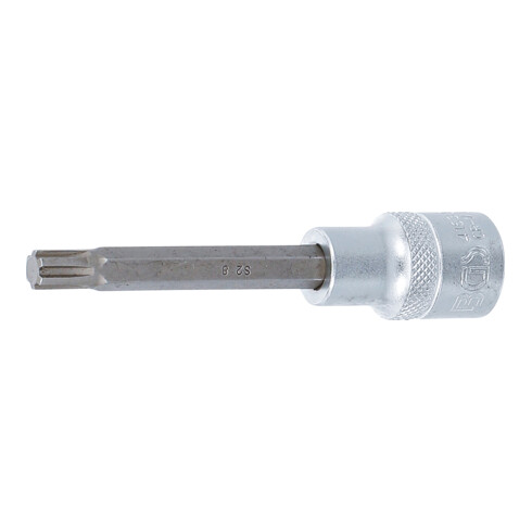 BGS Bit-Einsatz 4163, Länge 100 mm, Antrieb Innenvierkant 12,5 mm (1/2"), Keil-Profil (für RIBE) M8