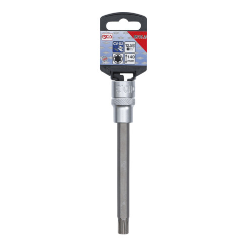BGS Bit-Einsatz 4179, Länge 140 mm, Antrieb Innenvierkant 12,5 mm (1/2"), Keil-Profil (für RIBE) M10,3