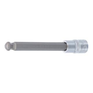 BGS Bit-Einsatz 4258-12, Länge 140 mm, Antrieb Innenvierkant 12,5 mm (1/2"), Innensechskant mit Kugelkopf 12 mm