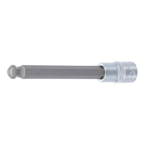 BGS Bit-Einsatz 4258-12, Länge 140 mm, Antrieb Innenvierkant 12,5 mm (1/2"), Innensechskant mit Kugelkopf 12 mm