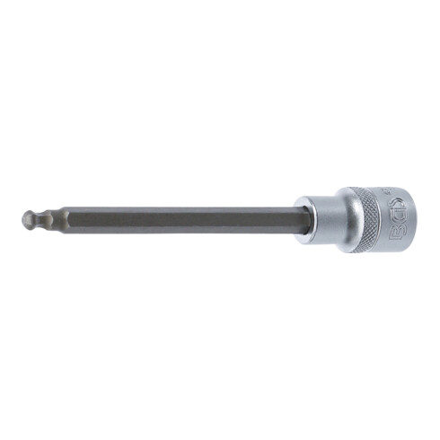 BGS Bit-Einsatz 4258-6, Länge 140 mm, Antrieb Innenvierkant 12,5 mm (1/2"), Innensechskant mit Kugelkopf 6 mm