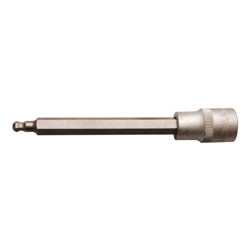 BGS Bit-Einsatz 4258-7, Länge 140 mm, Antrieb Innenvierkant 12,5 mm (1/2"), Innensechskant mit Kugelkopf 7 mm