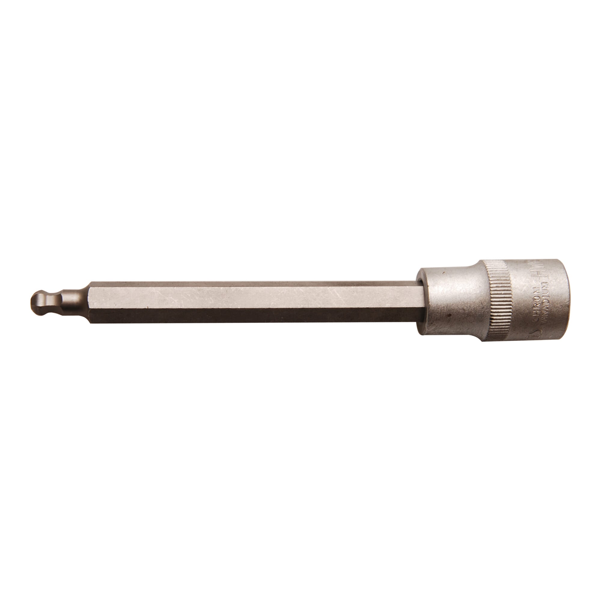 BGS Bit-Einsatz 4258-7, Länge 140 mm, Antrieb Innenvierkant 12,5 mm (1/2"), Innensechskant mit Kugelkopf 7 mm ; BGS technic