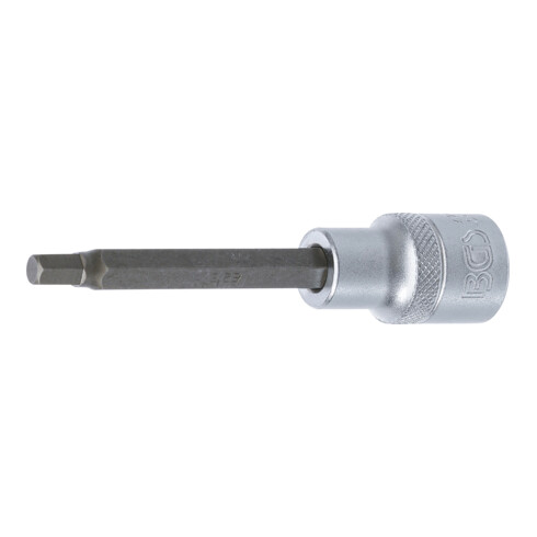 BGS Bit-Einsatz 4261, Länge 100 mm, Antrieb Innenvierkant 12,5 mm (1/2"), Innensechskant 6 mm