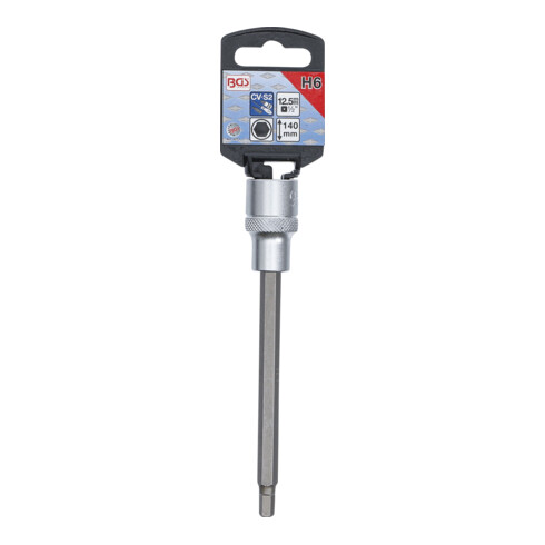 BGS Bit-Einsatz 4271, Länge 140 mm, Antrieb Innenvierkant 12,5 mm (1/2"), Innensechskant 6 mm