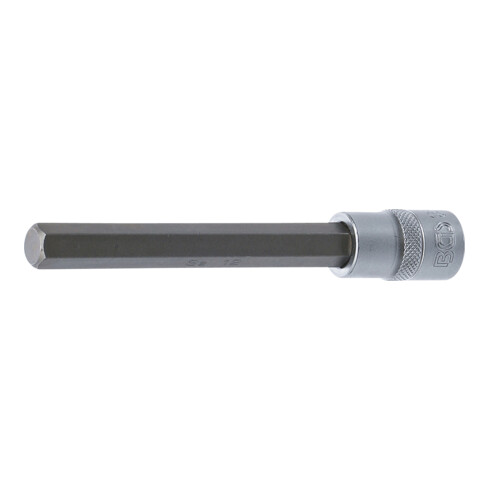 BGS Bit-Einsatz 4273, Länge 140 mm, Antrieb Innenvierkant 12,5 mm (1/2"), Innensechskant 12 mm