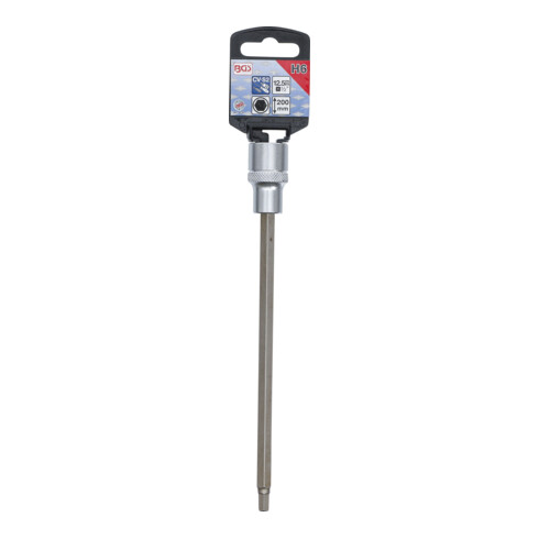 BGS Bit-Einsatz 4276, Länge 200 mm, Antrieb Innenvierkant 12,5 mm (1/2"), Innensechskant 6 mm