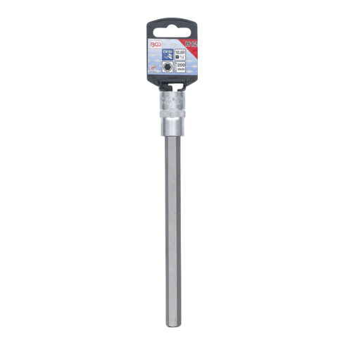BGS Bit-Einsatz 4280, Länge 200 mm, Antrieb Innenvierkant 12,5 mm (1/2"), Innensechskant 12 mm