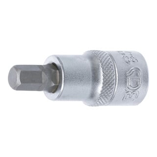 BGS Bit-Einsatz 4340, Antrieb Innenvierkant 12,5 mm (1/2"), Innensechskant 9 mm