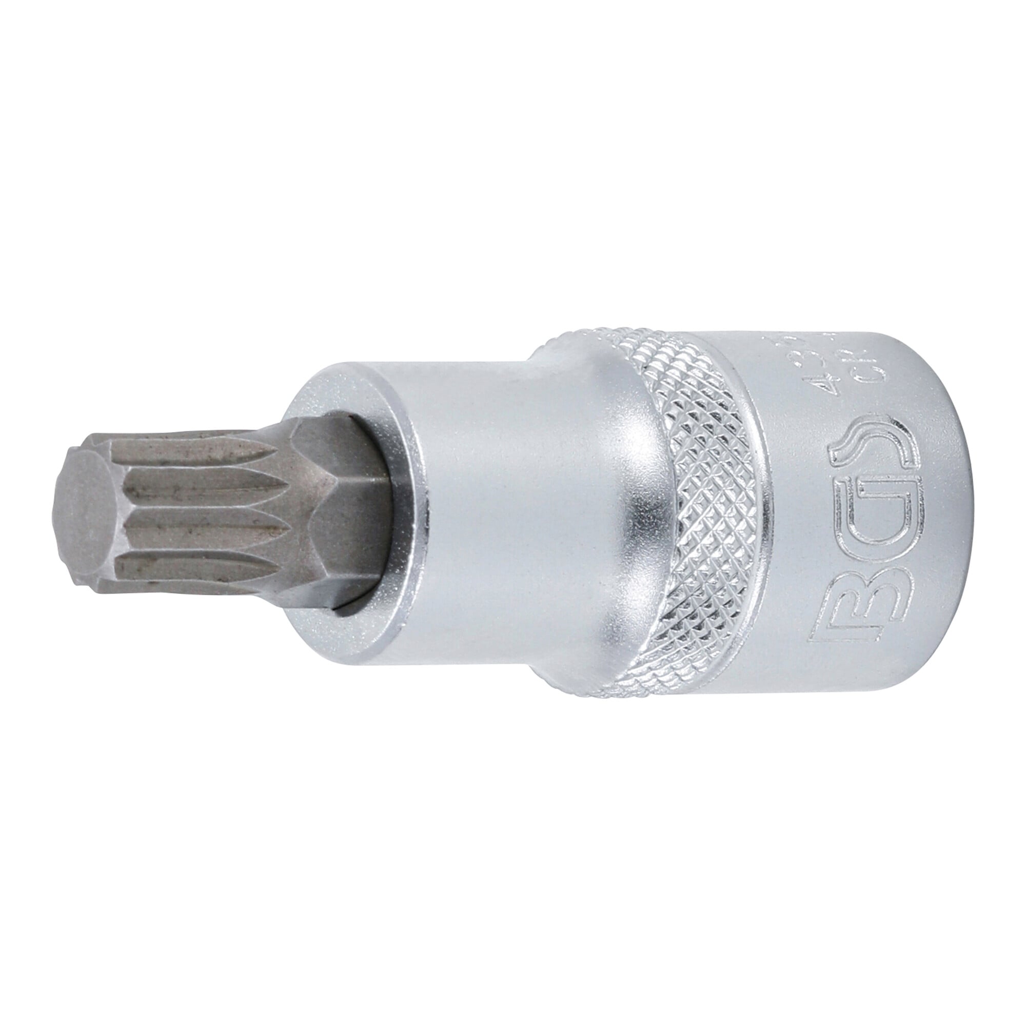 BGS Bit-Einsatz 4353, Antrieb Innenvierkant 12,5 mm (1/2"), Innenvielzahn (für XZN) M10 ; BGS technic
