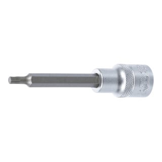 BGS Bit-Einsatz 4359, Länge 100 mm, Antrieb Innenvierkant 12,5 mm (1/2"), Innenvielzahn (für XZN) M5