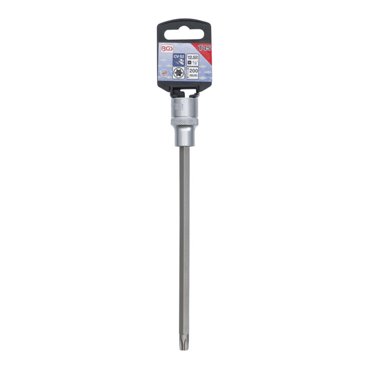 BGS Bit-Einsatz 4481, Länge 200 mm, Antrieb Innenvierkant 12,5 mm (1/2"), T-Profil (für TX) T45