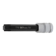 BGS Bit-Einsatz 5003, Länge 120 mm, Antrieb Innenvierkant 12,5 mm (1/2"), T-Profil (für TX) T70