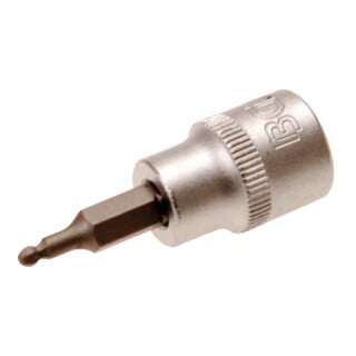 BGS Bit-Einsatz 5110, Antrieb Innenvierkant 10 mm (3/8"), Innensechskant mit Kugelkopf 3 mm
