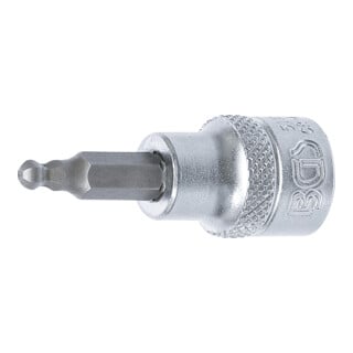 BGS Bit-Einsatz 5111, Antrieb Innenvierkant 10 mm (3/8"), Innensechskant mit Kugelkopf 4 mm