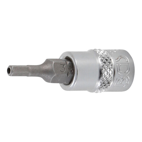 BGS Bit-Einsatz 5156-3, Antrieb Innenvierkant 6,3 mm (1/4"), Innensechskant mit Bohrung 3 mm