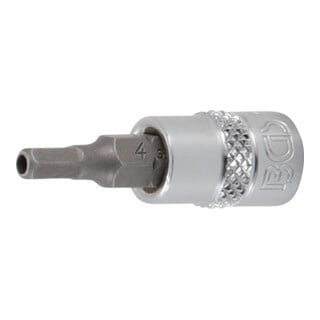 BGS Bit-Einsatz 5156-4, Antrieb Innenvierkant 6,3 mm (1/4"), Innensechskant mit Bohrung 4 mm
