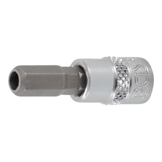 BGS Bit-Einsatz 5156-7, Antrieb Innenvierkant 6,3 mm (1/4"), Innensechskant mit Bohrung 7 mm