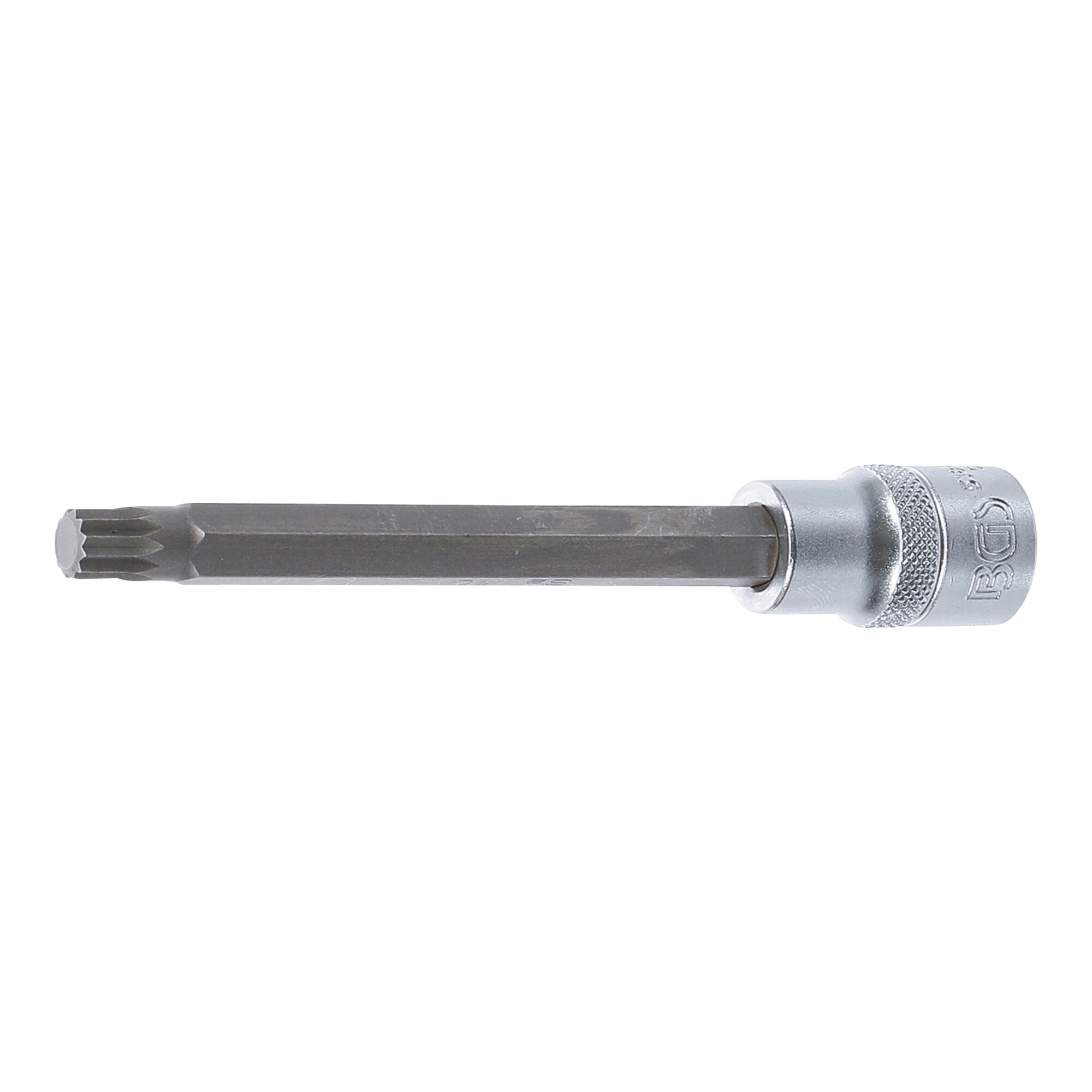 BGS Bit-Einsatz 5184-M10, Länge 140 mm, Antrieb Innenvierkant 12,5 mm (1/2"), Innenvielzahn (für XZN) M10 ; BGS technic