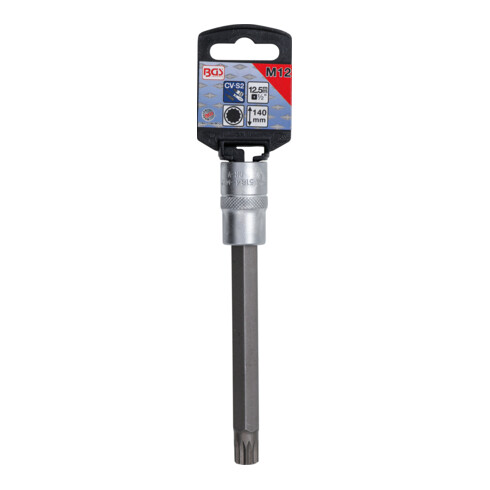 BGS Bit-Einsatz 5184-M12, Länge 140 mm, Antrieb Innenvierkant 12,5 mm (1/2"), Innenvielzahn (für XZN) M12