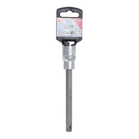 BGS Bit-Einsatz 5184-R10, Länge 140 mm, Antrieb Innenvierkant 12,5 mm (1/2"), Keil-Profil (für RIBE) M10