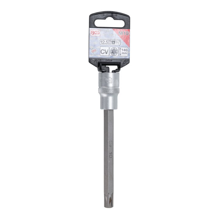 BGS Bit-Einsatz 5184-R10, Länge 140 mm, Antrieb Innenvierkant 12,5 mm (1/2"), Keil-Profil (für RIBE) M10