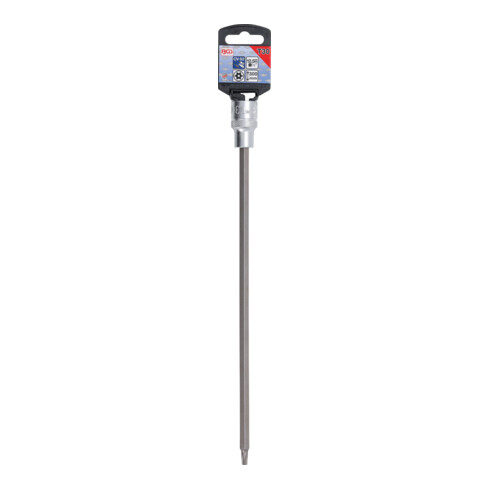 BGS Bit-Einsatz 5184-TB30, Länge 300 mm, Antrieb Innenvierkant 12,5 mm (1/2"), T-Profil (für TX) mit Bohrung T30
