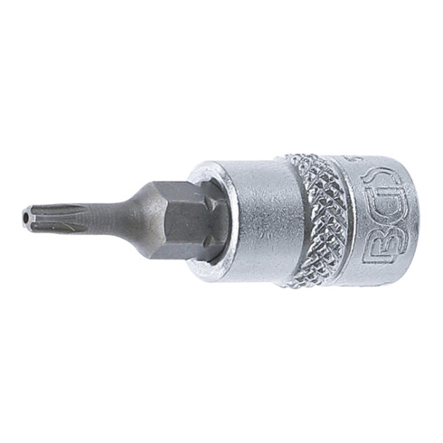 BGS Bit-Einsatz 5184-TS10, Antrieb Innenvierkant 6,3 mm (1/4"), TS-Profil (für Torx Plus) mit Bohrung TS10