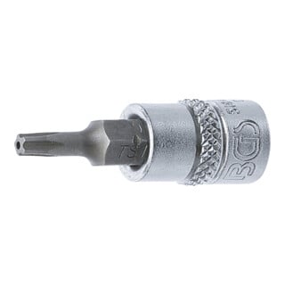 BGS Bit-Einsatz 5184-TS15, Antrieb Innenvierkant 6,3 mm (1/4"), TS-Profil (für TX Plus) mit Bohrung TS15