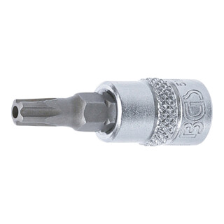 BGS Bit-Einsatz 5184-TS27, Antrieb Innenvierkant 6,3 mm (1/4"), TS-Profil (für TX Plus) mit Bohrung TS27