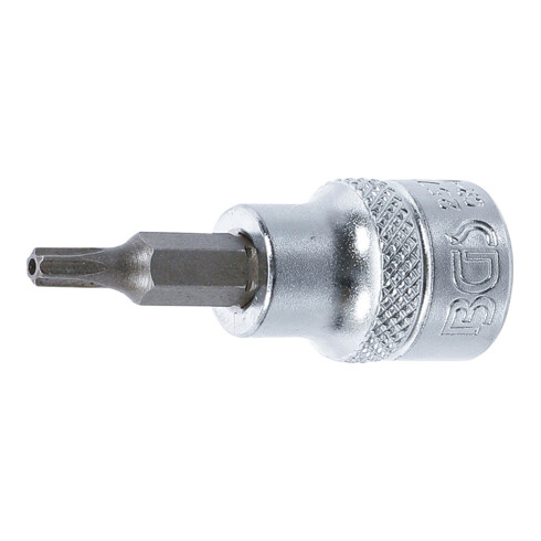 BGS Bit-Einsatz Antrieb Innenvierkant 10 mm (3/8") T-Profil (für Torx) mit Bohrung