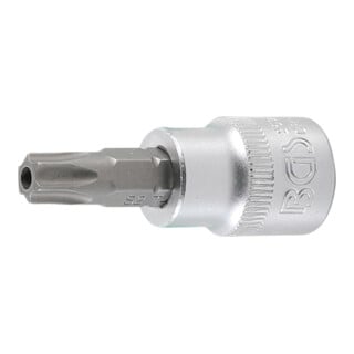 BGS Bit-Einsatz Antrieb Innenvierkant 10 mm (3/8") T-Profil (für TX) mit Bohrung T45