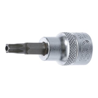 BGS Bit-Einsatz Antrieb Innenvierkant 10 mm (3/8") T-Profil (für TX) mit Bohrung