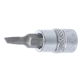 BGS Bit-Einsatz Antrieb Innenvierkant 6,3 mm (1/4") Schlitz 4 mm