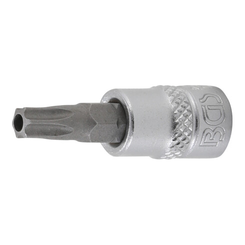 BGS Bit-Einsatz Antrieb Innenvierkant 6,3 mm (1/4") T-Profil (für Torx) mit Bohrung