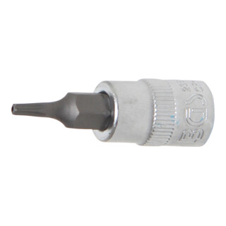 BGS Bit-Einsatz Antrieb Innenvierkant 6,3 mm (1/4") T-Profil (für TX) mit Bohrung T9