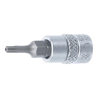 BGS Bit-Einsatz Antrieb Innenvierkant 6,3 mm (1/4") T-Profil (für TX) mit Bohrung T10