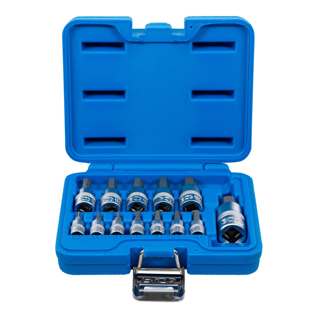 BGS Bit-Einsatz-Satz 6,3 mm (1/4") / 10 mm (3/8") / 12,5 mm (1/2") Innensechskant 2 - 14 mm 13-tlg.