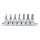 BGS Bit-Einsatz-Satz Antrieb Innenvierkant 10 mm (3/8 Zoll) T-Profil (für TX) mit Bohrung T15 - T50 7 teilig-1