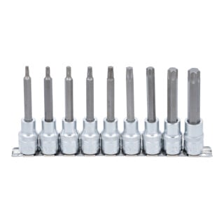 BGS Bit-Einsatz-Satz, Antrieb Innenvierkant 12,5 mm (1/2"), T-Profil (für TX), 9-tlg.