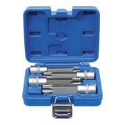 BGS Bit-Einsatz-Satz Antrieb Innenvierkant 12,5 mm (1/2 Zoll) T-Profil (für TX) mit Bohrung 4 teilig