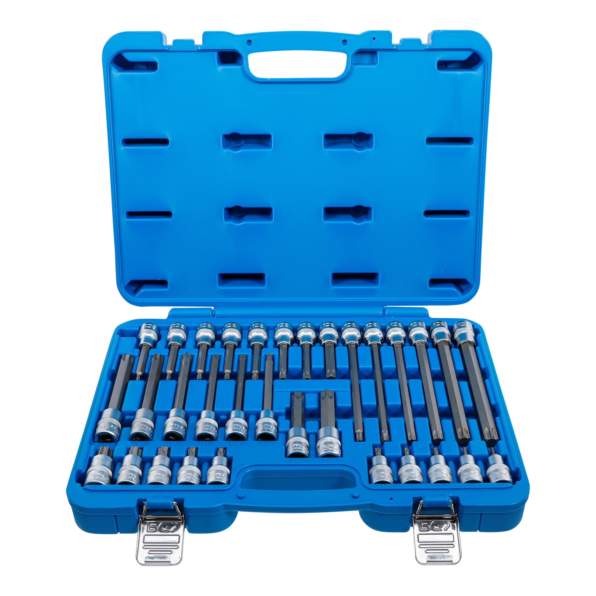 BGS Bit-Einsatz-Satz Antrieb Innenvierkant 12,5 mm T-Profil (für TX) 32-tlg. ; BGS technic