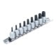BGS Bit-Einsatz-Satz, Antrieb Innenvierkant 6,3 mm (1/4"), TS-Profil (für TX Plus) mit Bohrung TS10 - TS50, 9-tlg.-2